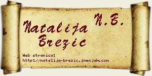 Natalija Brezić vizit kartica